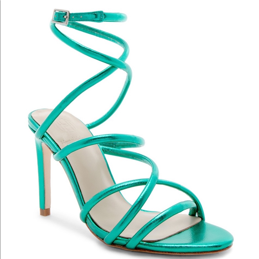 House of Harlow Green Metallic Sandals